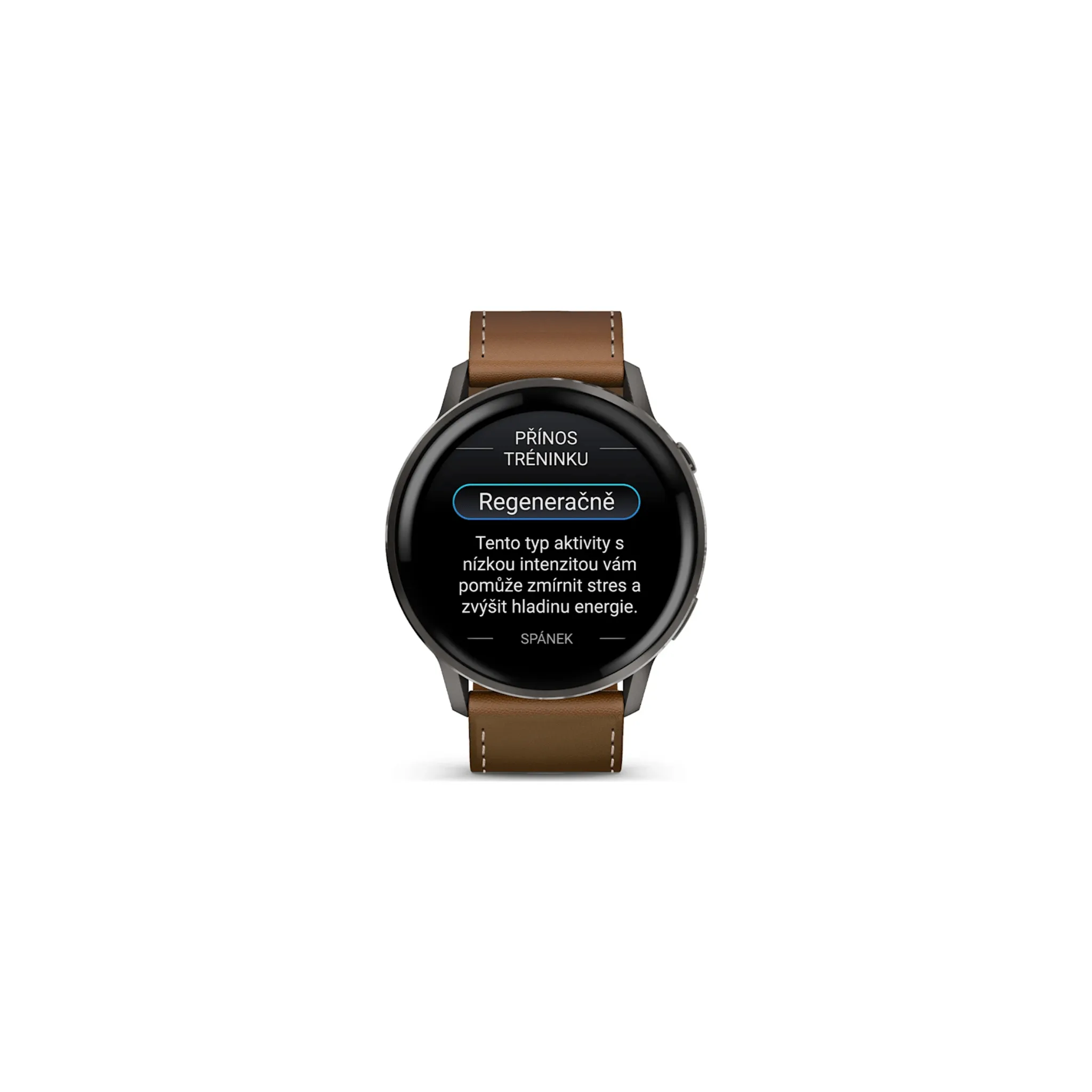 Fotografie 6 - Chytré hodinky Garmin Venu 4 45 mm Slate/Black + Brown kožený řemínek