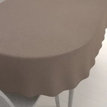 ubrus Dekorační oválný ubrus BKR-502 Světle hnědý režný 50x100 cm