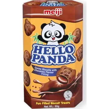 Meiji Japonské plněné sušenky Hello Panda 50g - čokoládové