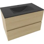 Koupelnová skříňka s umyvadlem Naturel Verona 80x50x45,5 cm světlé dřevo mat VERONA80SDU4