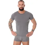 Brubeck Pánské tričko Wool Comfort s krátkým rukávem Dark Grey - M