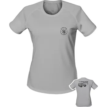 Dámské tričko Dámské funkční tričko 73. tankový prapor - LEOPARD 2A4 - světle šedá