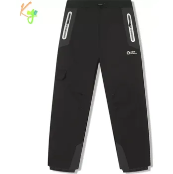 Chlapecké kalhoty Dětské softshellové kalhoty KUGO HK5066 zateplené černé s šedými prvky vel.140