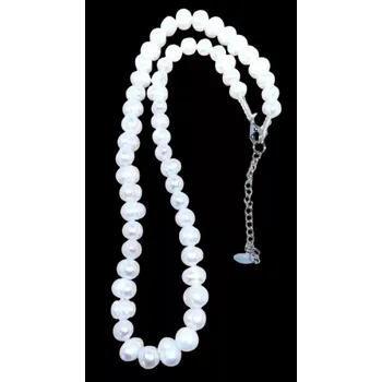 Náhrdelník Elegantní náhrdelník říční perly a chirurgická ocel 48 cm