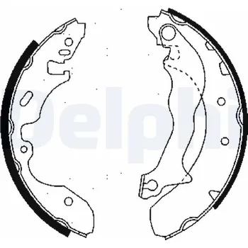 Brzdová čelist Sada brzdových čelistí DELPHI LS1684