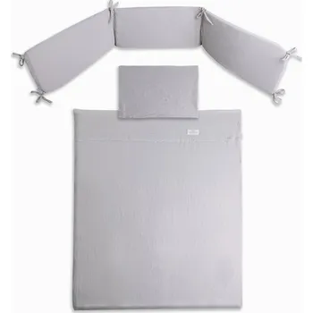 Povlečení 3-dílná sada mušelínového povlečení Heavens - světle šedá