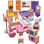 Bigjigs Toys Dřevěný nábytek do domečku pro panenky