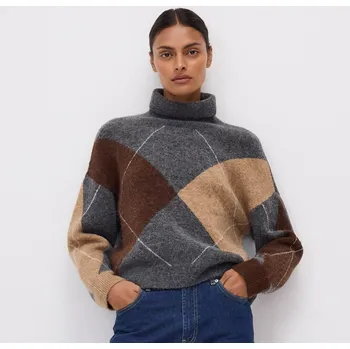 Dámský svetr Reserved - Svetr s rolákem - vícebarevná - 060HV-MLC - 060HV-MLC-M