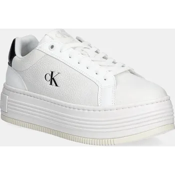 Pánská obuv Sneakers boty Calvin Klein Jeans BOLD FLATF LOW LACE MG bílá barva, YW0YW01766 00A, EUR 39