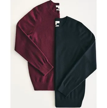 Pánský svetr Reserved - Svetr z vlny merino - černý - 441GQ-99X - 441GQ-99X-S