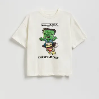 Reserved - Bavlněné tričko Minecraft - krémová - 997HR-01X - 997HR-01X-116