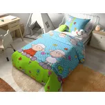 Bavlněné povlečení do postýlky OVEČKY modré Rozměr povlečení: 45 x 65 cm | 90 x 135 cm 213598572