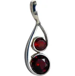 RHIANNON, stříbrný přívěsek, granát Ag 925/1000