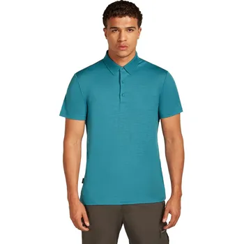 Pánské tričko Pánské merino polo tričko ICEBREAKER Mens 150 Tech Lite III SS Polo, Topaz velikost: M