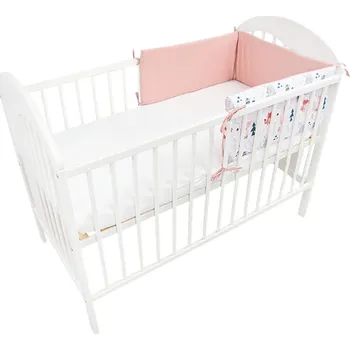 Ochranný mantinel 180 do postýlky Liška - růžová