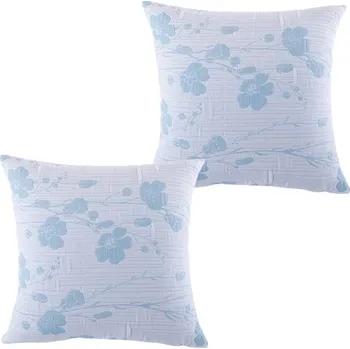 Dekorativní polštářek Sada 2 ks povlaků na polštářky SOFIA modrá 40 x 40 cm