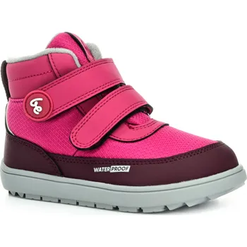 Dívčí zimní obuv Be Lenka Zippu Berry & Grey zimní barefoot boty Velikost boty (EU): 24, Vnitřní délka boty: 155, Vnitřní šířka boty: 68