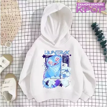 Chlapecký svetr KPop Demon Hunters (Lovkyně démonů) KPop Demon Hunters dětská mikina s potiskem (Huntrix) - mix barev Barva: Bílá (8), Velikost: 160