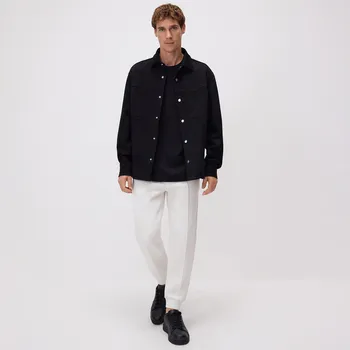 Pánské kalhoty Reserved - Tepláky slim - krémová - 6688L-01X - 6688L-01X-M