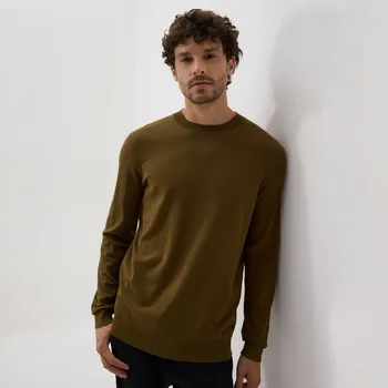 Pánský svetr Reserved - Svetr s vysokým podílem viskózy - olivová - 040FR-91X - 040FR-91X-XXL