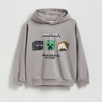 Chlapecké oblečení Reserved - Mikina Minecraft - tmavě šedá - 917FJ-90X - 917FJ-90X-134