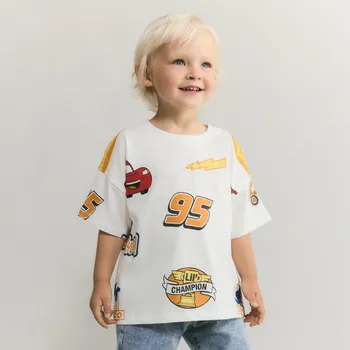 Reserved - Tričko Auta - krémová - 105FO-01X - 105FO-01X-116