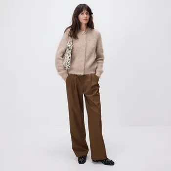 Dámské kalhoty Reserved - Kalhoty se sklady - zlatavá hnědá - 284HM-82X - 284HM-82X-M