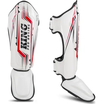 Chránič holeně pro bojový sport Chrániče holení King Pro Boxing Spartan 2 - bílá, KPB/SG SPARTAN 2 L