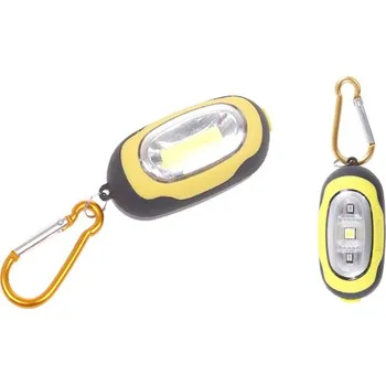 Kapesní led světlo s karabinou žluté