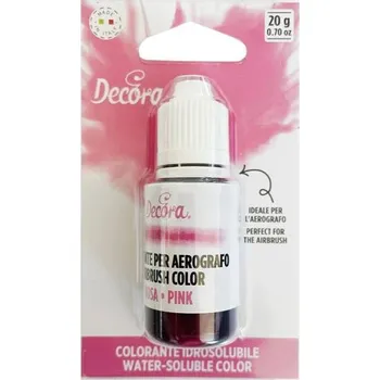 Potravinářské barvivo Airbrush barva tekutá pink 20g - Decora