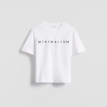 Reserved - Tričko s vyšívaným nápisem - bílá - 323DT-00X - 323DT-00X-XL