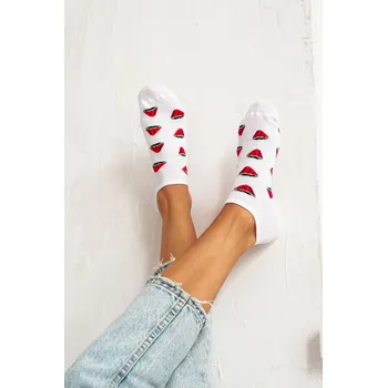 Pánské ponožky Milena Dámské Ponožky Ankle Melouny Bílé Milena bílá | světle modrá | červená 3330932