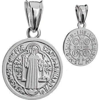 Přívěsek Argento 84409 Stříbrný přívěsek - medailka sv. Benedikta