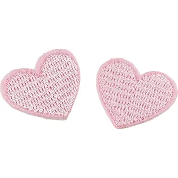 Nažehlovačka Srdíčko růžové (Vyšívaná nažehlovačka srdíčko)