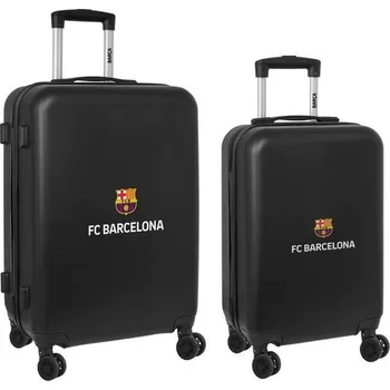 Sada 2 skořepinových kufrů na kolečkách FC Barcelona kabinový 20" + medium 24"