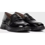 WONDERS dámské mokasíny lak černé