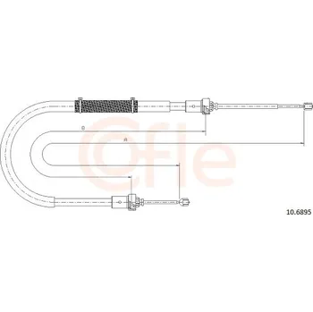 Lanko parkovací brzdy Lanko ruční brzdy COFLE 92.10.6895
