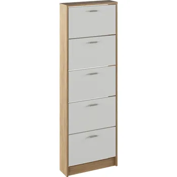 Botník Botník, 5-řadý, dub sonoma/bílá, MOBI 15 (akce)