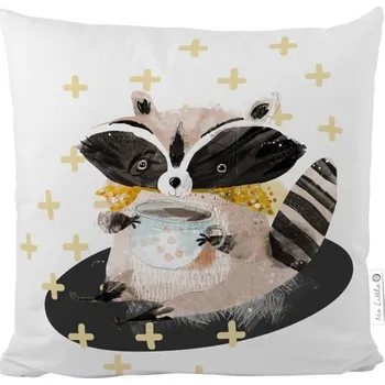 Dekorativní polštářek Mr. Little Fox Polštář Lesní škola - Mýval
