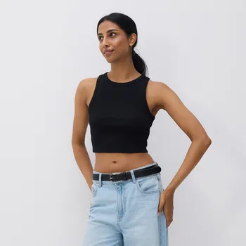 Dámské tričko Reserved - Bavlněný top - černý - 9986B-99X - 9986B-99X-S