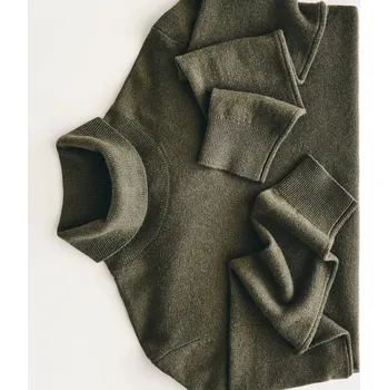 Pánský svetr Reserved - Rolák s kašmírem - zelená - 438GQ-87X - 438GQ-87X-S