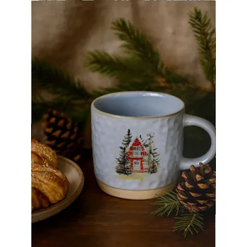 Sinsay - Kamenný vánoční hrnek s motivem domečku - červená - 992GC-33X - 992GC-33X-ONE