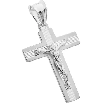 Přívěsek Argento 85973 Stříbrný přívěsek - křížek s Ježíšem