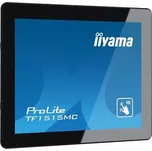15" iiyama TF1515MC-B2: TN, XGA, capacitive, 10P, 350cd/m2, VGA, DP, HDMI, černý