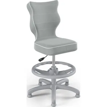 Dětská ergonomická židle k psacímu stolu upravená na výšku 119-142 cm - šedá