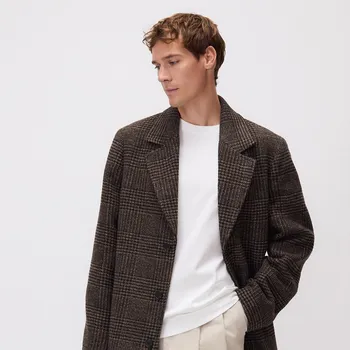 Pánské oblečení Reserved - Boxy tričko z marcerované bavlny - bílá - 254FP-00X - 254FP-00X-S