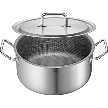Hrnec SPRING Cut Resist Pure – nízký hrnec s nepřilnavým povrchem nerezová ocel prům. 24 cm 4,7 l