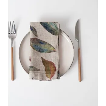 Papírový ubrousek Lněné ubrousky v sadě 2 ks Golden Fall – Linen Tales ID_1693426