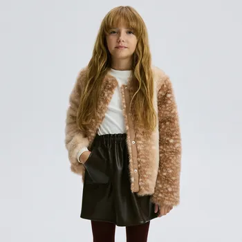 Dívčí sukně Reserved - Koženková sukně - tmavě hnědá - 387FW-89X - 387FW-89X-116