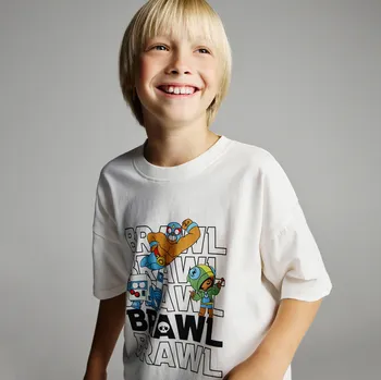 Reserved - Tričko s potiskem Brawl Stars - krémová - 993FG-01X - 993FG-01X-170